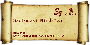Szeleczki Mimóza névjegykártya